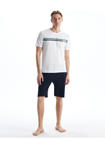 Yeni Sezon Standart Kalip Erkek Sortlu Pijama Takimi - S57106Z8