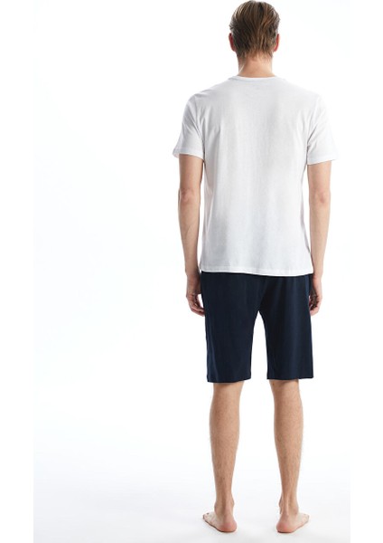 Yeni Sezon Standart Kalip Erkek Sortlu Pijama Takimi - S57106Z8