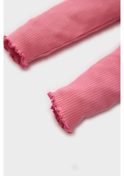 Yeni Sezon Kız Bebek Düz Paça Fitilli Kaşkorse Basic Düz Tayt