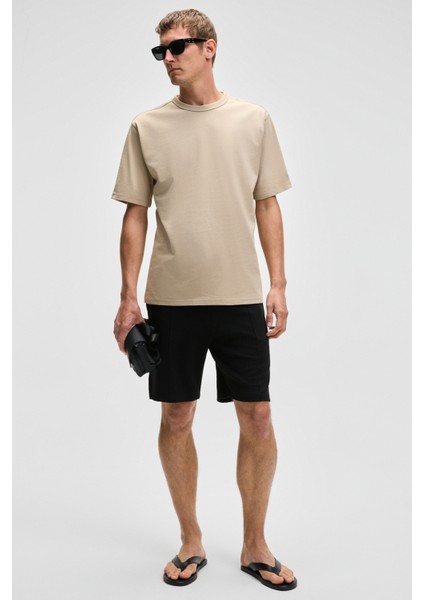 Catwalk Erkek %100 Pamuk Regular Fit Bej T-Shirt indirimleri