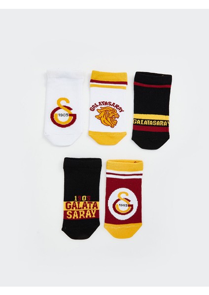 Yeni Sezon Galatasaray Desenli Erkek Cocuk Patik Corap 5'li - S5ET45Z4
