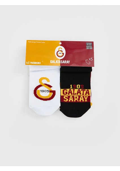 Yeni Sezon Galatasaray Desenli Erkek Cocuk Patik Corap 5'li - S5ET45Z4