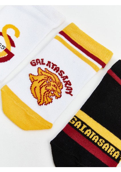 Yeni Sezon Galatasaray Desenli Erkek Cocuk Patik Corap 5'li - S5ET45Z4