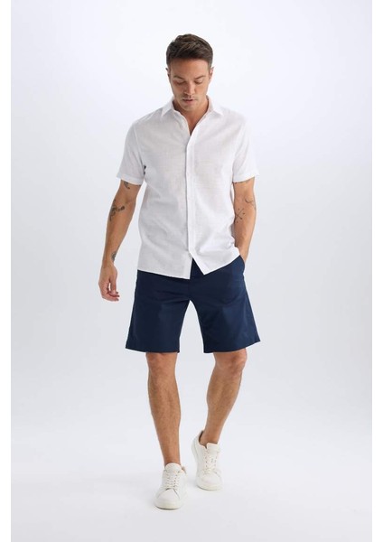 Yeni Sezon %100 Pamuk Regular Fit Gabardin Bermuda Şort indirimleri