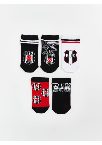 Yeni Sezon Besiktas Desenli Erkek Cocuk Patik Corap 5'li - S5ET52Z4