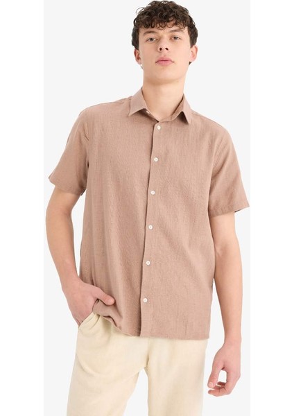 Yeni Sezon %100 Pamuk Regular Fit Polo Yaka Yazlık Kısa Kollu Gömlek modelleri
