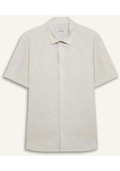 Yeni Sezon %100 Pamuk Regular Fit Polo Yaka Yazlık Kısa Kollu Gömlek