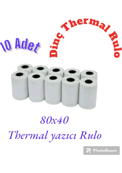80X40 Adisyon Bilgi Fişi Rulosu 10 Adet1 Paket