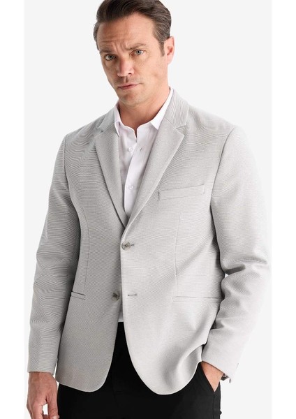 Yeni Sezon Slim Fit Dar Kesim Yarım Astar Blazer Ceket