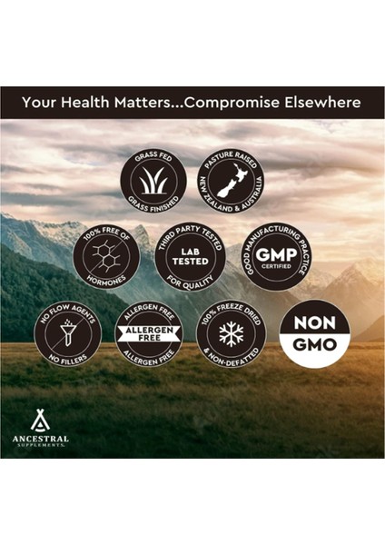 Grass Fed Beef Heart 3300 mg COQ10 and Mitochondrial Health, Non-Gmo, 180 Capsules indirimleri