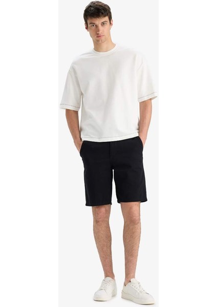 Yeni Sezon %100 Pamuk Regular Fit Bermuda Şort