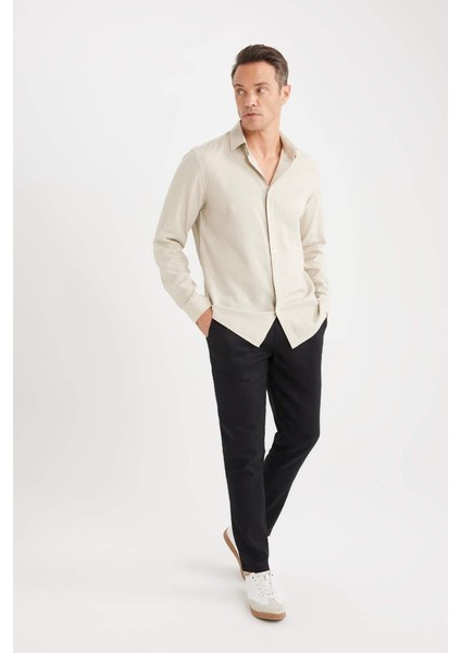 Yeni Sezon Yazlık Jogger Keten Düz Paça Pantolon