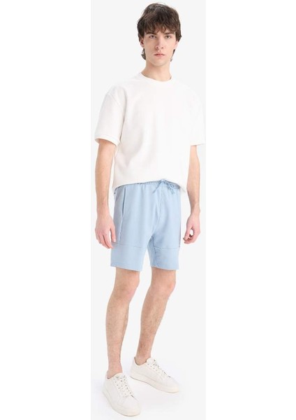 Yeni Sezon Slim Fit Dar Kesim Dar Paça Basic Düz Şort