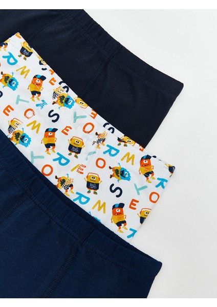 Yeni Sezon Basic Pamuklu Erkek Cocuk Boxer 3'lu - S5IU55Z1