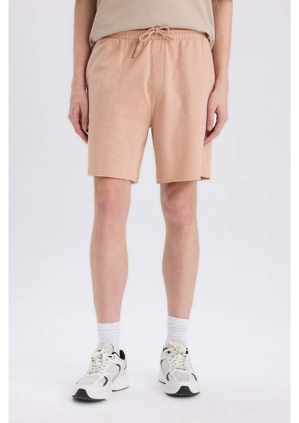 Yeni Sezon %100 Pamuk Slim Fit Dar Kesim Dar Paça Cepli Basic Düz Şort