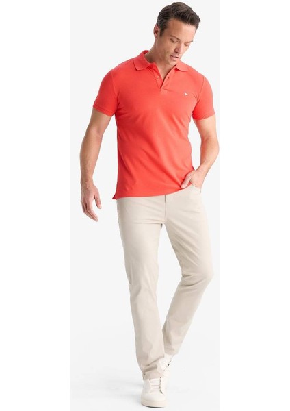 Yeni Sezon Slim Fit Dar Kesim Nakışlı Kısa Kollu Polo Tişört indirimleri