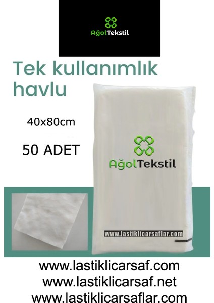 Tek Kullanımlık Salon Havlusu – 40X80 cm (50 Adet) | Ağol Tekstil | Kuaför & Spa Uyumlu