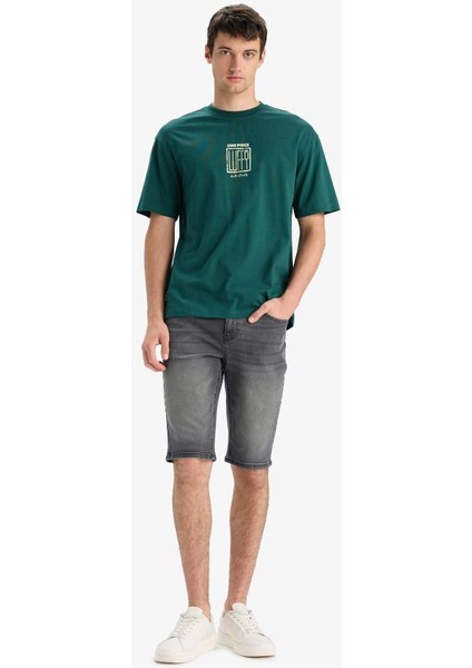 Yeni Sezon Regular Fit Jean Bermuda Şort