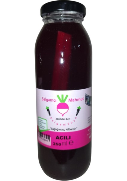 - 24 adet 250 ML Cam Şişede Taneli Doğal Şalgam (Acılı/Acısız)