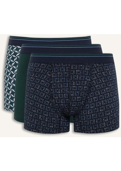 Yeni Sezon Regular Fit Baskılı 3'lü Boxer