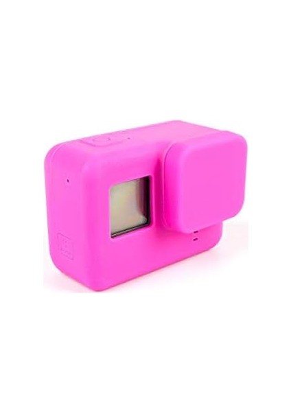 Gopro Hero 5 Uyumlu Silikon Lens ve Koruyucu Kılıf Mor
