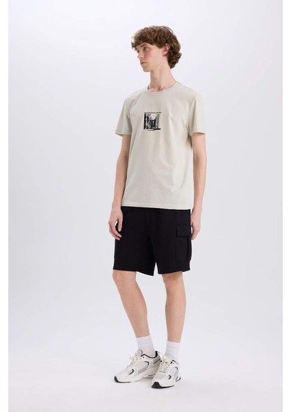 Yeni Sezon Regular Fit Beli Bağcıklı Kargo Cepli Şort