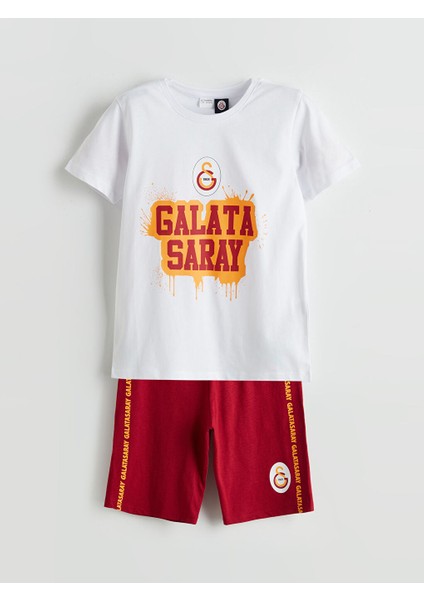 Yeni Sezon Galatasaray Baskili Erkek Cocuk Sortlu Pijama Takimi - S5DY62Z4