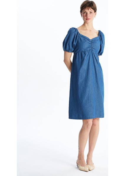 Yeni Sezon Duz Buzgulu Kadin Jean Elbise - S5KR83Z8