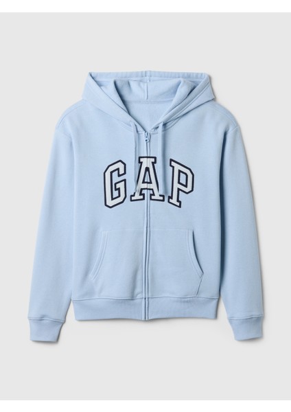 Kadın Mavi Gap Logo Fleece Fermuarlı Sweatshirt fiyatları