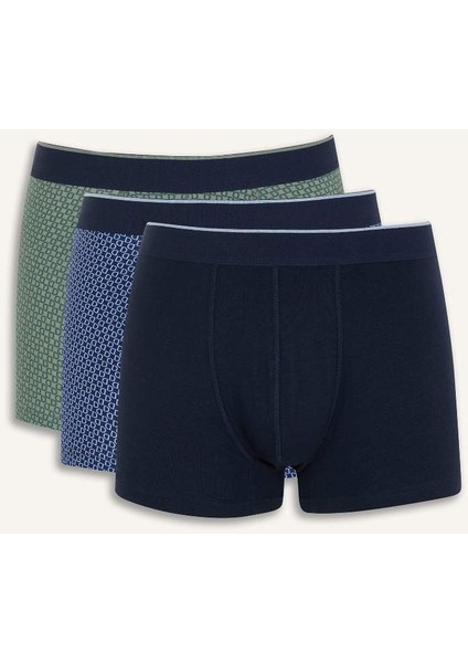 Yeni Sezon Regular Fit Kareli 3'lü Boxer