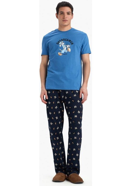 Yeni Sezon Tom & Jerry Pijama Takımı Kısa Kollu Üst Uzun Alt