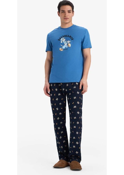 Yeni Sezon Tom & Jerry Pijama Takımı Kısa Kollu Üst Uzun Alt