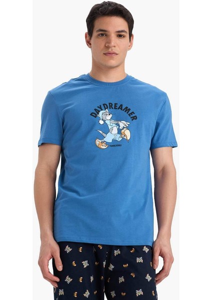 Yeni Sezon Tom & Jerry Pijama Takımı Kısa Kollu Üst Uzun Alt