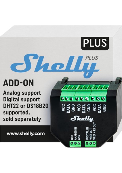 Plus Add-On, Smart Home Arayüz Plus Röle, Wlan ve Uygulama ile Dijital Kontrol, Wifi Ev Otomasyonu, 3,3 V, DS18B20 ve DHT22 Sensörleri Için Uygulanabilir