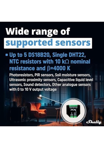 Plus Add-On, Smart Home Arayüz Plus Röle, Wlan ve Uygulama ile Dijital Kontrol, Wifi Ev Otomasyonu, 3,3 V, DS18B20 ve DHT22 Sensörleri Için Uygulanabilir