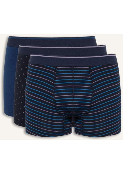 Yeni Sezon Regular Fit Çizgili 3'lü Boxer