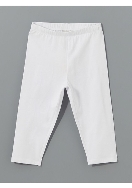 Yeni Sezon Beli Lastikli 3/4 Boy Kiz Cocuk Tayt - S58677Z4