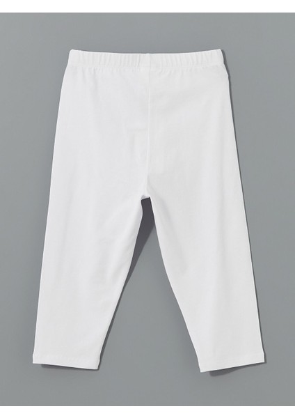 Yeni Sezon Beli Lastikli 3/4 Boy Kiz Cocuk Tayt - S58677Z4