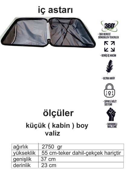 Ekonomik Model Abs Küçük -Kabin Boy Valiz modelleri