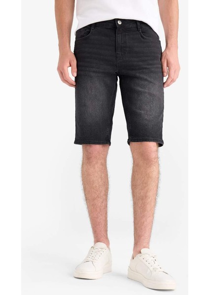 Yeni Sezon Regular Fit Jean Bermuda Şort