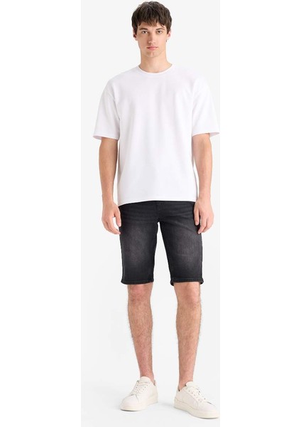 Yeni Sezon Regular Fit Jean Bermuda Şort