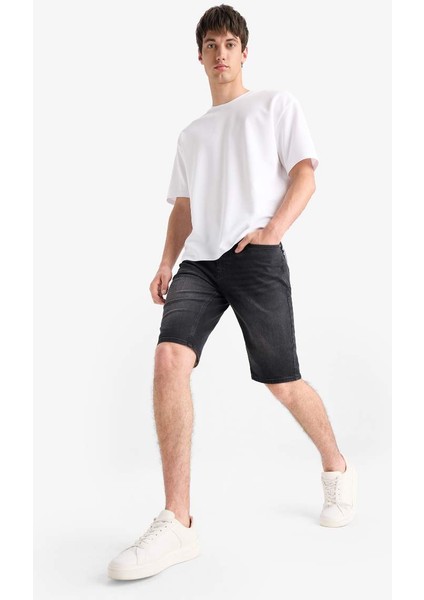 Yeni Sezon Regular Fit Jean Bermuda Şort