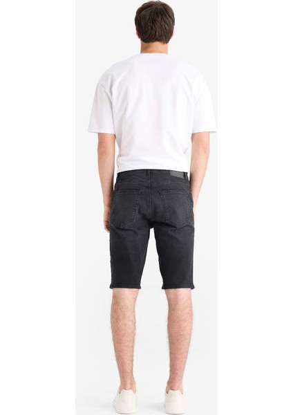 Yeni Sezon Regular Fit Jean Bermuda Şort