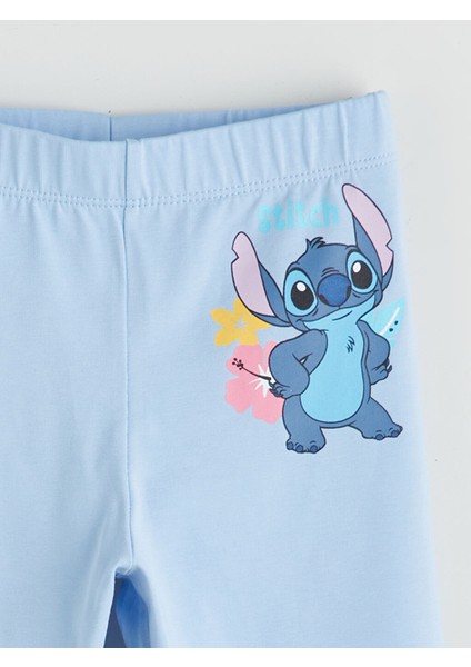 Yeni Sezon Lilo & Stitch Baskili Kiz Cocuk Tayt - S5P081Z1