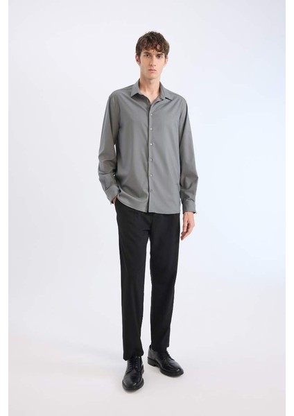 Yeni Sezon Regular Fit Polo Yaka Uzun Kollu Gömlek fiyatları