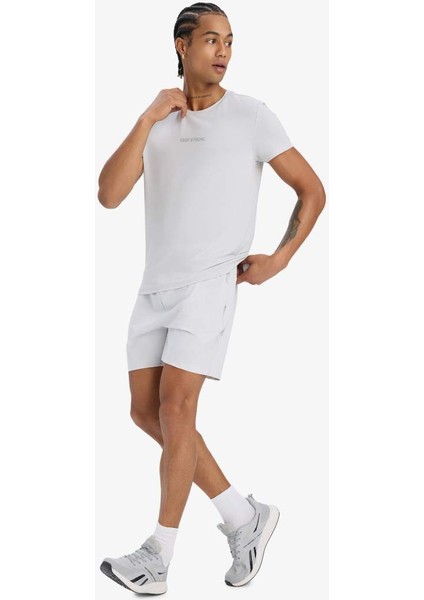 Yeni Sezon Defactofit Hızlı Kuruyan Esnek Kumaş Standart Fit Sporcu Kısa Paça Şort