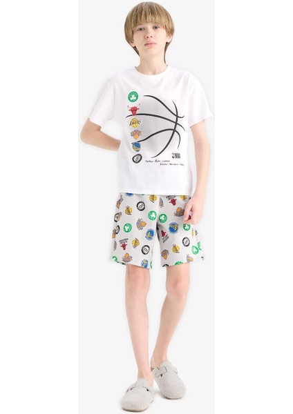 Yeni Sezon Erkek Çocuk Nba Current Teams Pijama Takımı Kısa Kollu Üst Şort