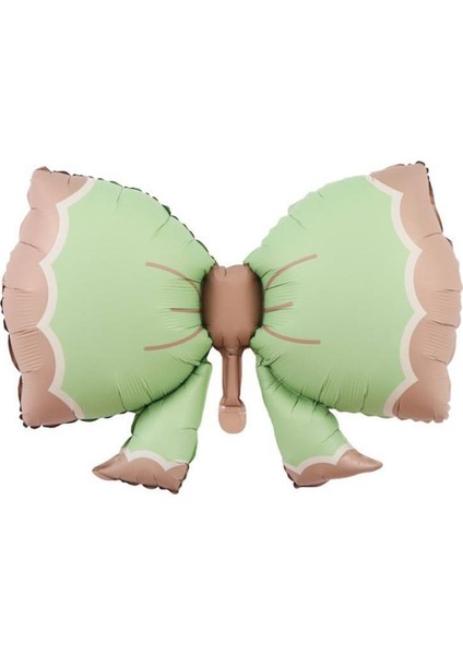 Retro Fiyonk Pastel Folyo Balon Büyük Boy Yeşil 91-60 cm