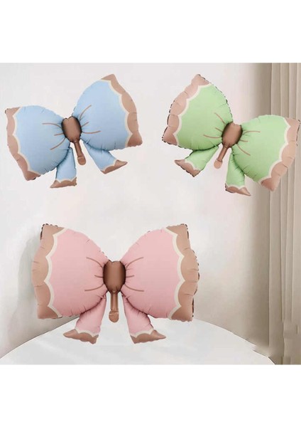 Retro Fiyonk Pastel Folyo Balon Büyük Boy Yeşil 91-60 cm