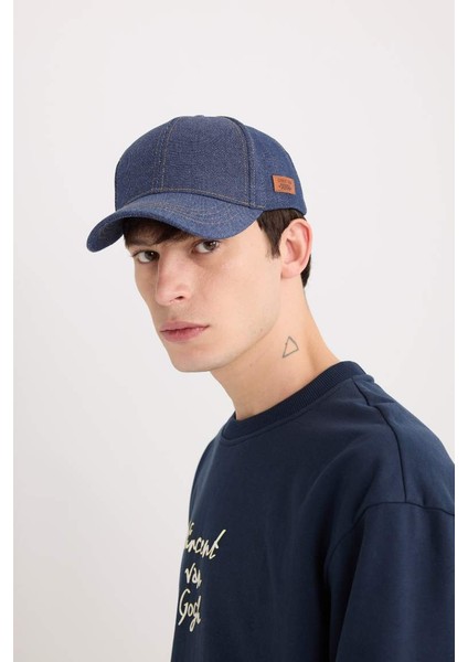 Yeni Sezon Erkek Etiket Baskılı Jean Cap Şapka